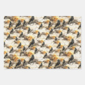 Spooky Gothic Raven In Volle Maan Volwassen Hallow Inpakpapier Vel (Voorkant)