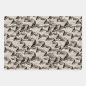 Spooky Gothic Raven In Volle Maan Volwassen Hallow Inpakpapier Vel (Voorkant 3)