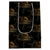 Spooky Gothic Raven In Volle Maan Volwassen Hallow Medium Cadeauzakje (Achterkant)
