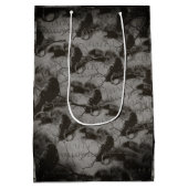 Spooky Gothic Raven In Volle Maan Volwassen Hallow Medium Cadeauzakje (Achterkant)