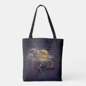 Spooky Gothic Raven In Volle Maan Volwassen Hallow Tote Bag (Achterkant)