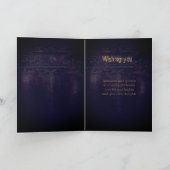 Spooky Gothic Raven Volle Maan Foto Halloween Kaar Bedankkaart (Binnen)