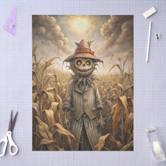 Spooky Gothic Scarecrow Fantasy Tissuepapier (Craft)