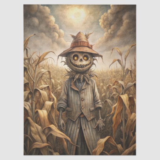 Spooky Gothic Scarecrow Fantasy  Tissuepapier (Voorkant)