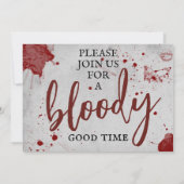 Spooky Gothic Skelet Halloween Party Kaart (Achterkant)