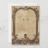 Spooky Gothic Skeletons  Mirror Halloween Kaart (Achterkant)