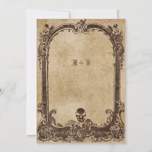 Spooky Gothic Skeletons  Mirror Halloween Kaart