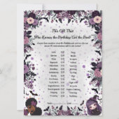 Spooky Gothic Verjaardagsmeisje Dit of Dat Spel ka Feestdagenkaart (Voorkant)