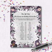 Spooky Gothic Verjaardagsmeisje Dit of Dat Spel ka Feestdagenkaart