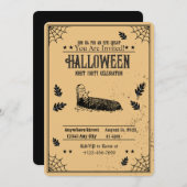 Spooky graf Halloween Party Uitnodiging (Voorkant / Achterkant)