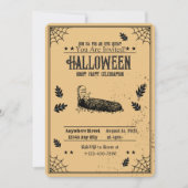 Spooky graf Halloween Party Uitnodiging (Voorkant)