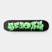 Spooky Graffiti aangepast skateboard (Horizontaal)