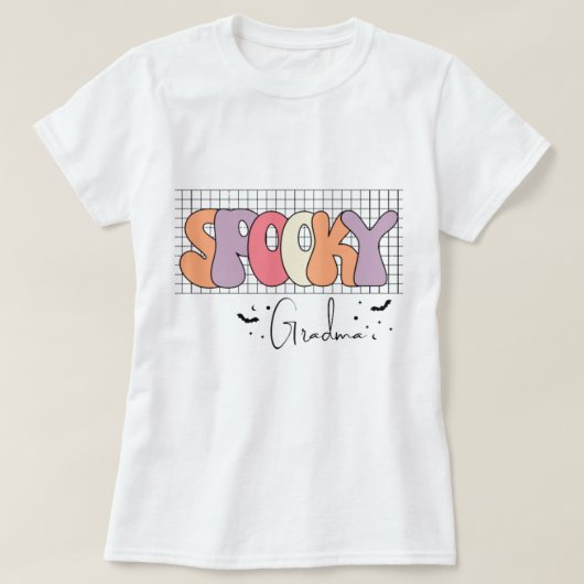 Spooky Grandma, Halloween Grandma,Retro Gradma,  T-shirt (Design voorkant)