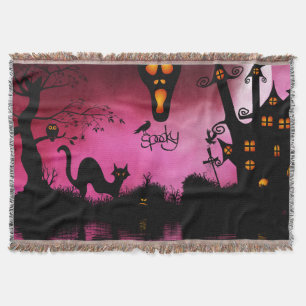 Spooky, grappig halloween ontwerp deken