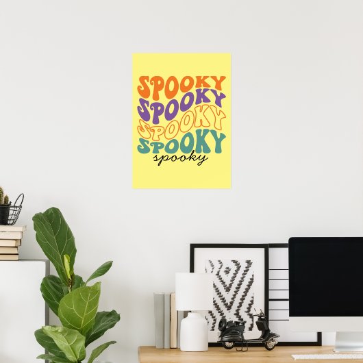 Spooky - Grappige Halloween Poster (Thuiskantoor)