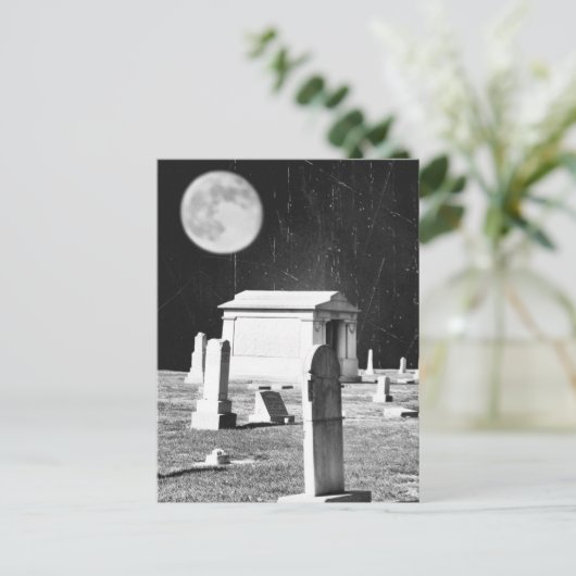 Spooky Graveyard Briefkaart (Staand voorkant)