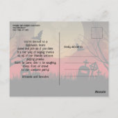 Spooky Graveyard, Full Moon Halloween Party Uitnod Briefkaart (Achterkant)