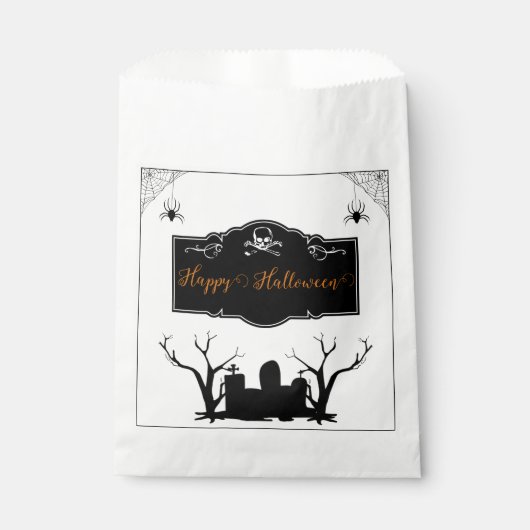 Spooky Graveyard Halloween Bedankzakje (Voorkant)