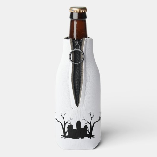 Spooky Graveyard Halloween Flesjeskoeler (Fles Achterkant)