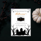 Spooky Graveyard Halloween Kostuumfeest Kaart