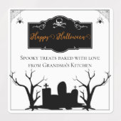 Spooky Graveyard Halloween Labels (Design 1)