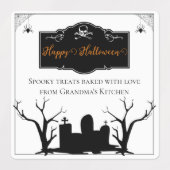 Spooky Graveyard Halloween Labels (Design 2)