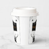 Spooky Graveyard Halloween Papieren Bekers (Rechts)