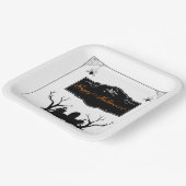 Spooky Graveyard Halloween Papieren Bordje (Gebogen)