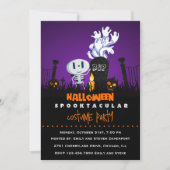 Spooky Graveyard Halloween Party Invite Kaart (Voorkant)