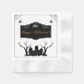 Spooky Graveyard Halloween Servet (Voorkant)