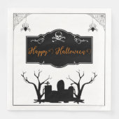 Spooky Graveyard Halloween Servet (Voorkant)