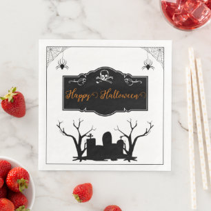 Spooky Graveyard Halloween Servet