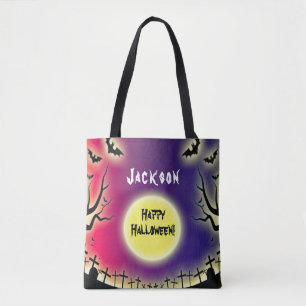 Spooky Graveyard Halloween Tote Bag