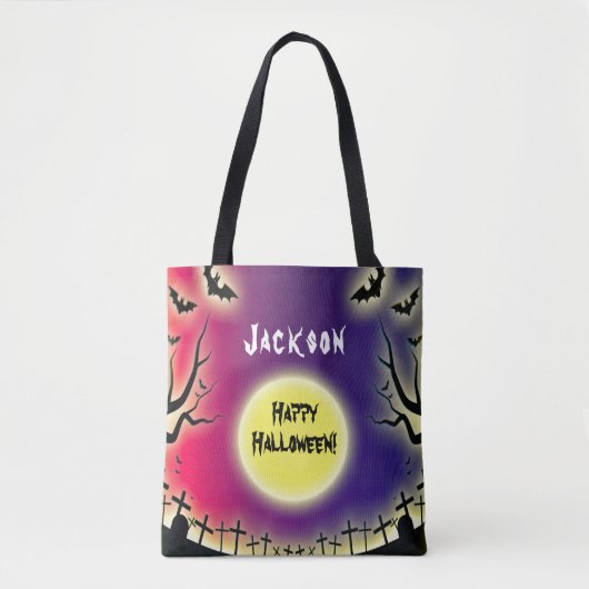 Spooky Graveyard Halloween Tote Bag (Voorkant)