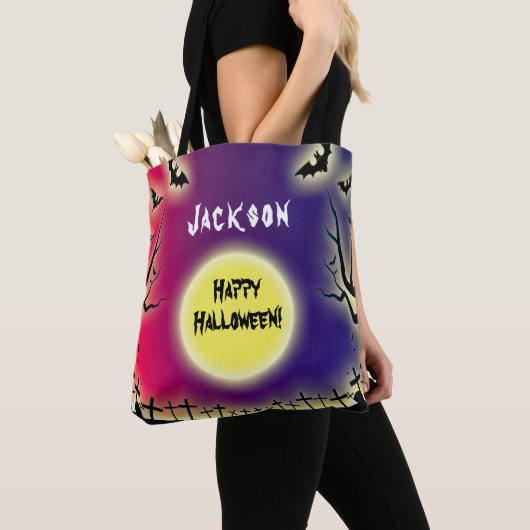 Spooky Graveyard Halloween Tote Bag (Dichtbij)