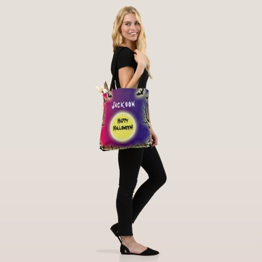 Spooky Graveyard Halloween Tote Bag (Op model)