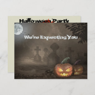Spooky Graveyard Party nodigt uit met bloedige tek Kaart