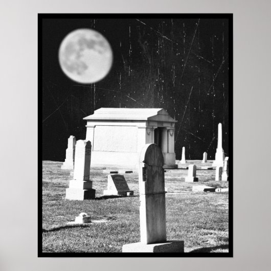 Spooky Graveyard Poster (Voorkant)