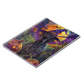 Spooky Great Dane Dog Halloween Witch Pumpkin Notitieboek (Linkerzijde)