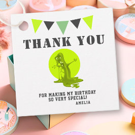 Spooky Green Slime Monster Dank je Bedankjes Labels