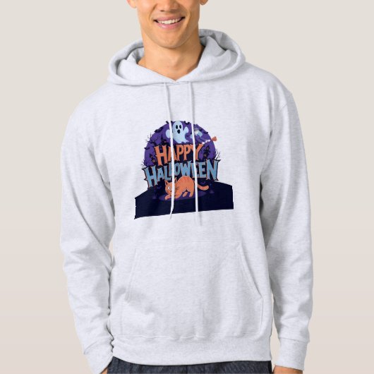 Spooky Greetings T-shirt: Happy Halloween Hoodie (Voorkant)