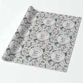 Spooky Grey  Rock a Bye Baby shower Cadeaupapier (Uitgerold)