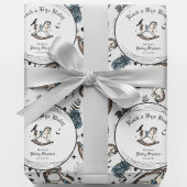 Spooky Grey  Rock a Bye Baby shower Cadeaupapier