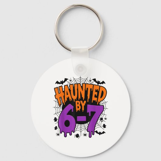 Spooky Griezelen 67 Meme Zes Zeven 6-7 Grappig Hum Sleutelhanger (Voorkant)