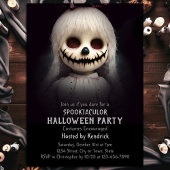 Spooky griezelig pop halloween kostuum party kaart