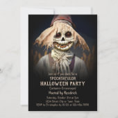 Spooky griezelig vogelverschrikker halloween kostu kaart (Voorkant)