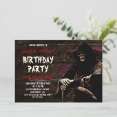 Spooky Grim Reaper elke zondag Kaart (Staand voorkant)