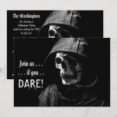 Spooky Grim Reaper fotografie Halloween Party Kaart (Voorkant / Achterkant)
