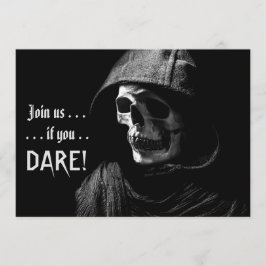 Spooky Grim Reaper fotografie Halloween Party Kaart