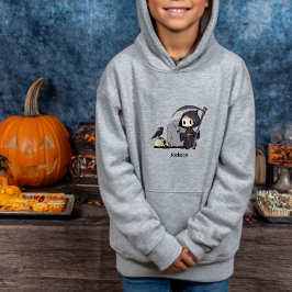 Spooky Grim Reaper Graveyard Crow Gothic Halloween